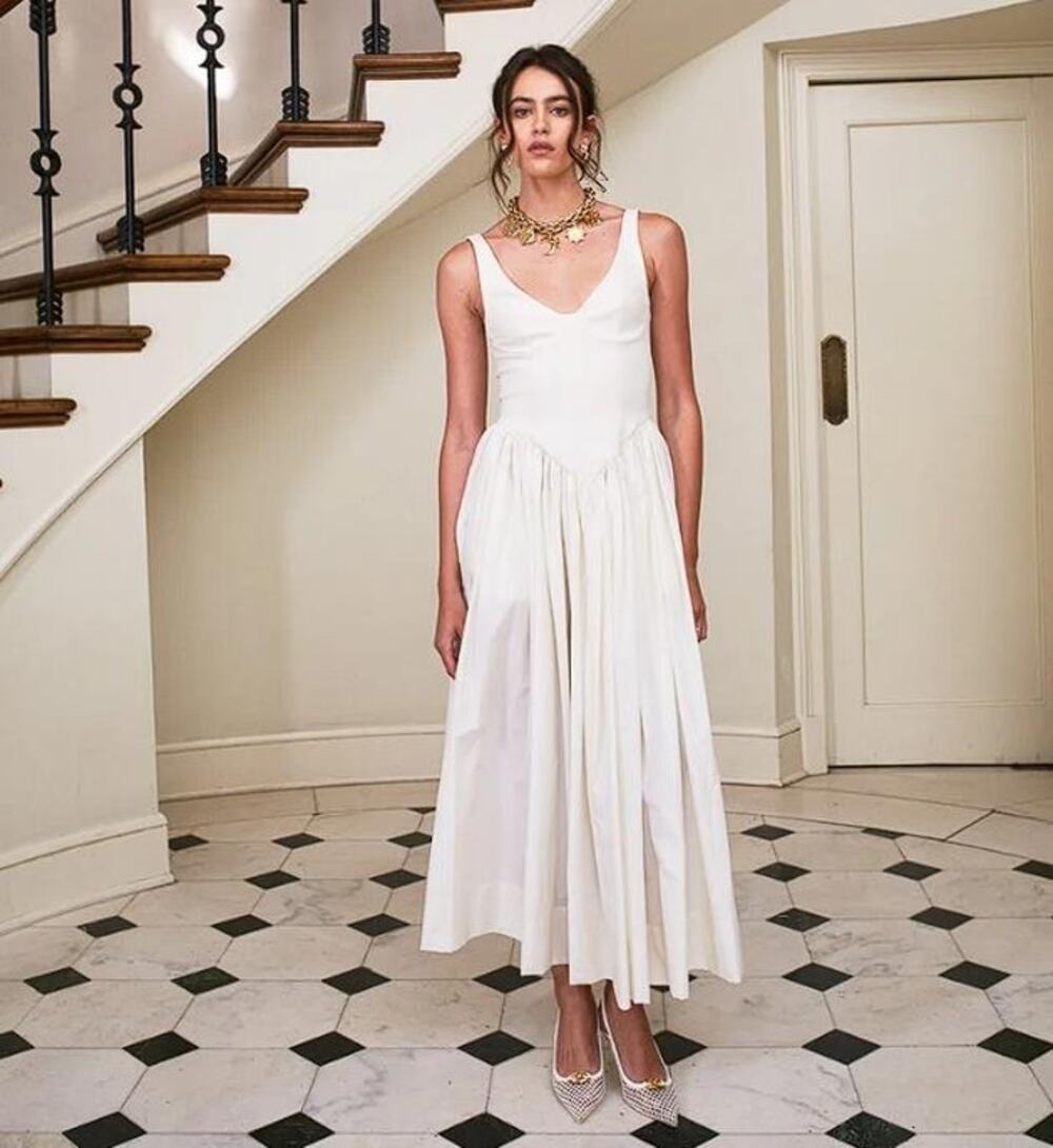 DELFI COLLECTIVE Women's Odessa Dress Size S In Cream